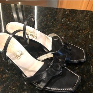 Gently used Ferragamo 2” summer heels